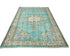 6x9 Vintage Green Persian Style Hand Knotted Low Pile Wool Area Rug
